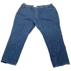 New Lee Rider Jeans 30W Women's 50 X 32 High Rise Blue Denim Pockets Cotton